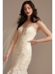 Lace Applique Mermaid Petite Wedding Dress  7CWG912