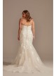 Lace Applique Mermaid Plus Size Wedding Dress  8CWG912