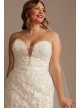 Lace Applique Mermaid Plus Size Wedding Dress  8CWG912