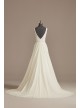 Lace Applique Plunge Chiffon Tall Wedding Dress  4XLLBSWG842