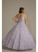 Lace Applique Semi-Cap Sleeve Plus Quince Gown Fifteen Roses 8FR2203