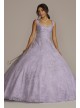 Lace Applique Semi-Cap Sleeve Quince Ball Gown Fifteen Roses FR2203