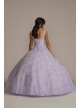 Lace Applique Semi-Cap Sleeve Quince Ball Gown Fifteen Roses FR2203