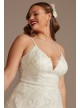 Lace Applique Tulle Plus Size Wedding Dress  8CWG905