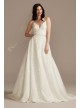 Lace Applique Tulle Spaghetti Strap Wedding Dress  CWG905