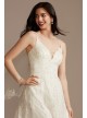 Lace Applique Tulle Spaghetti Strap Wedding Dress  CWG905