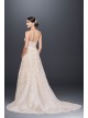 Lace Appliqued A-Line Wedding Dress and Topper  CWG790