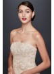 Lace Appliqued A-Line Wedding Dress and Topper  CWG790