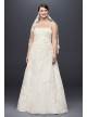 Lace Appliqued Plus Size Wedding Dress and Topper  8CWG790