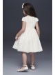 Lace Bodice Cap Sleeve Flower Girl Dress  OP259