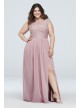 Lace Bridesmaid Dress with Long Mesh Skirt  F19328