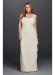 Lace Cap Sleeve Plus Size Long Matte Mesh Dress DB Studio XS3450W