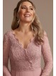 Lace Chiffon Long-Sleeve Long Bridesmaid Dress F20359