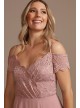 Lace Chiffon Off-Shoulder Long Bridesmaid Dress F20358