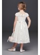 Lace Flower Girl Ball Gown with Illusion Sleeves  RK1381