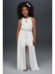 Lace Flower Girl Romper with Sheer Overskirt Speechless SC344D03H908