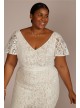 Lace Flutter Sleeve Draped Plus Size Wedding Gown DB Studio 9SDWG1054