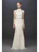 Lace High-Neck Halter Sheath Wedding Dress Melissa Sweet MS251192