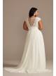 Lace Illusion Back Chiffon Plus Size Wedding Dress DB Studio 9WG4011DB