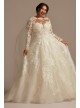 Lace Illusion Long Sleeve Plus Size Wedding Dress  8SLCWG833