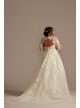 Lace Illusion Long Sleeve Plus Size Wedding Dress  8SLCWG833