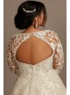 Lace Illusion Long Sleeve Plus Size Wedding Dress  8SLCWG833