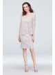 Lace Jacket and Tank Dress Set with Scallop Hem Jump 649598