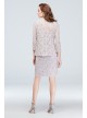 Lace Jacket and Tank Dress Set with Scallop Hem Jump 649598