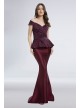 Lace Jacquard and Mikado Peplum Mermaid Gown Terani Couture 1821M7577