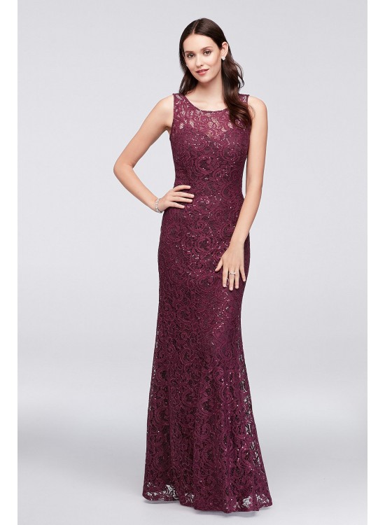 Lace Mermaid Dress with Beaded Chiffon Capelet Ignite 3523DB