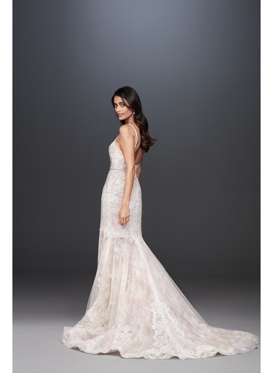 Lace Mermaid Wedding Dress with Moonstone Detail  SWG824