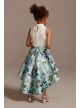 Lace Mock Neck High-Low Printed Flower Girl Dress Speechless SC333C32QA66