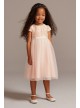 Lace Overlay Cap Sleeve Flower Girl Dress  UF271