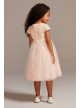 Lace Overlay Cap Sleeve Flower Girl Dress  UF271