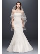 Lace Overlay Charmeuse Wedding Dress with Train  SWG400