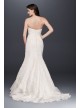 Lace Overlay Charmeuse Wedding Dress with Train  SWG400