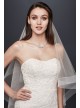 Lace Overlay Charmeuse Wedding Dress with Train  SWG400