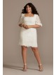 Lace Plus Size Mini Dress with Bubble Sleeve DB Studio 9SDWG0913