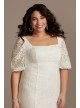 Lace Plus Size Mini Dress with Bubble Sleeve DB Studio 9SDWG0913