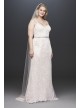 Lace Plus Size Wedding Dress with Crystal Belt  9SWG819