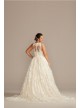 Lace Plus Size Wedding Dress with Pleated Skirt  8CWG780