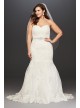 Lace Plus Size Wedding Dress with Scalloped Hem  Collection 9V3680