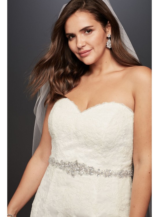 Lace Plus Size Wedding Dress with Scalloped Hem  Collection 9V3680