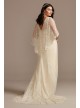 Lace Plus Size Wedding Dress with Trimmed Capelet Melissa Sweet 8MS251224