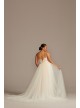 Lace Plus Size Wedding Dress with Tulle Overskirt  8CWG850