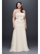 Lace Plus Size Wedding Dress with Tulle Skirt Galina 9KP3765