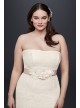 Lace Plus Size Wedding Dress with Tulle Skirt Galina 9KP3765