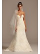 Lace Removable Bow Train Petite Wedding Dress  7CWG880