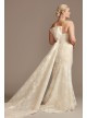 Lace Removable Bow Train Plus Size Wedding Dress  8CWG880