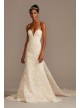 Lace Removable Bow Train Tall Wedding Dress  4XLCWG880